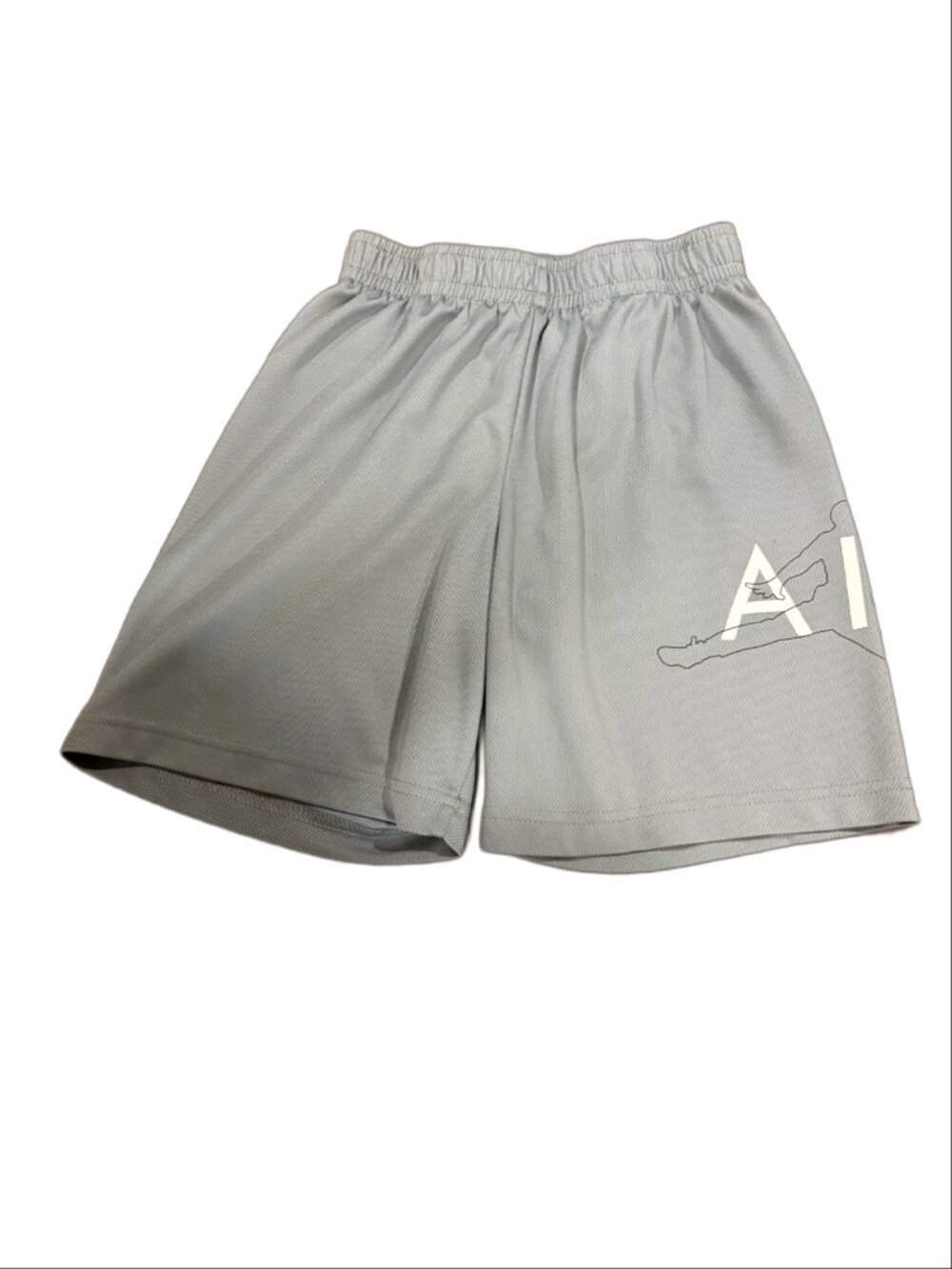 Nike Air Jordan Youth Boys Mesh Basketball Shorts (Light Grey, Size Medium 10/12